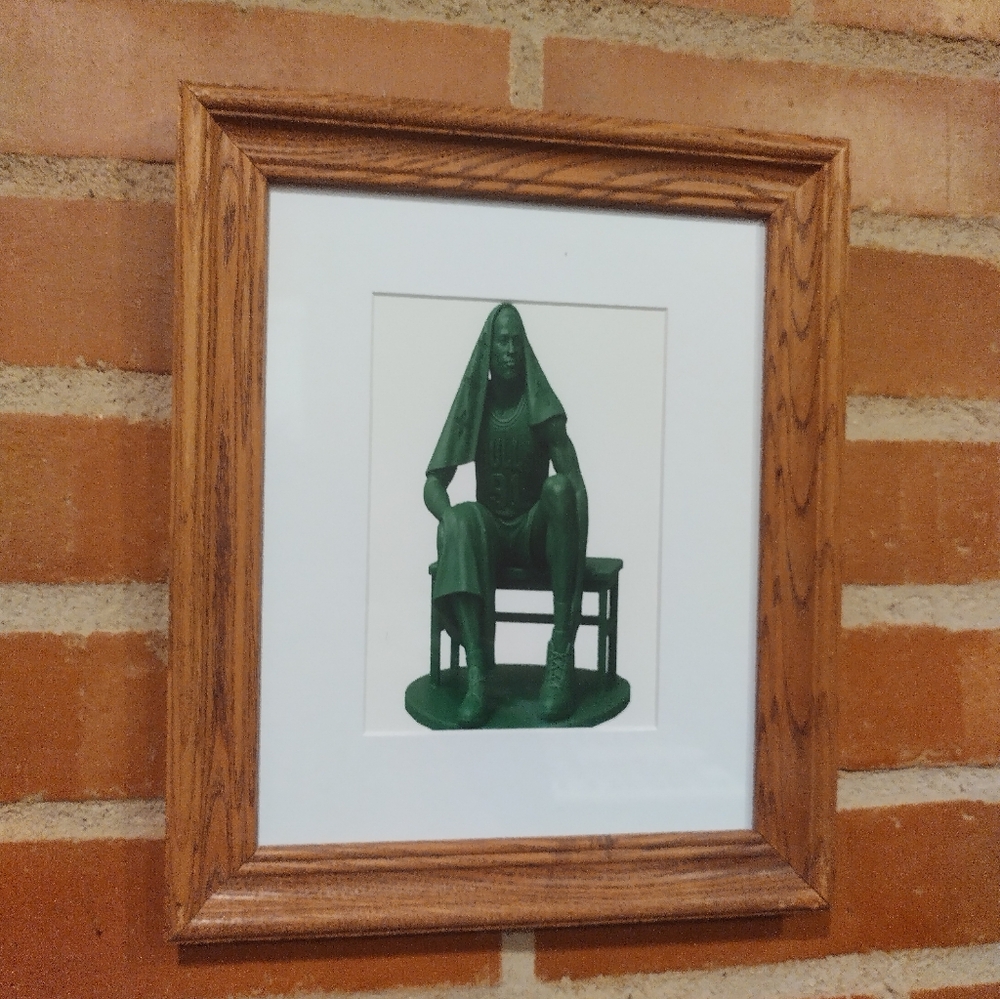 Dennis Rodman Chicago Bulls Retro NBA Plastic Army Man Framed Art Print